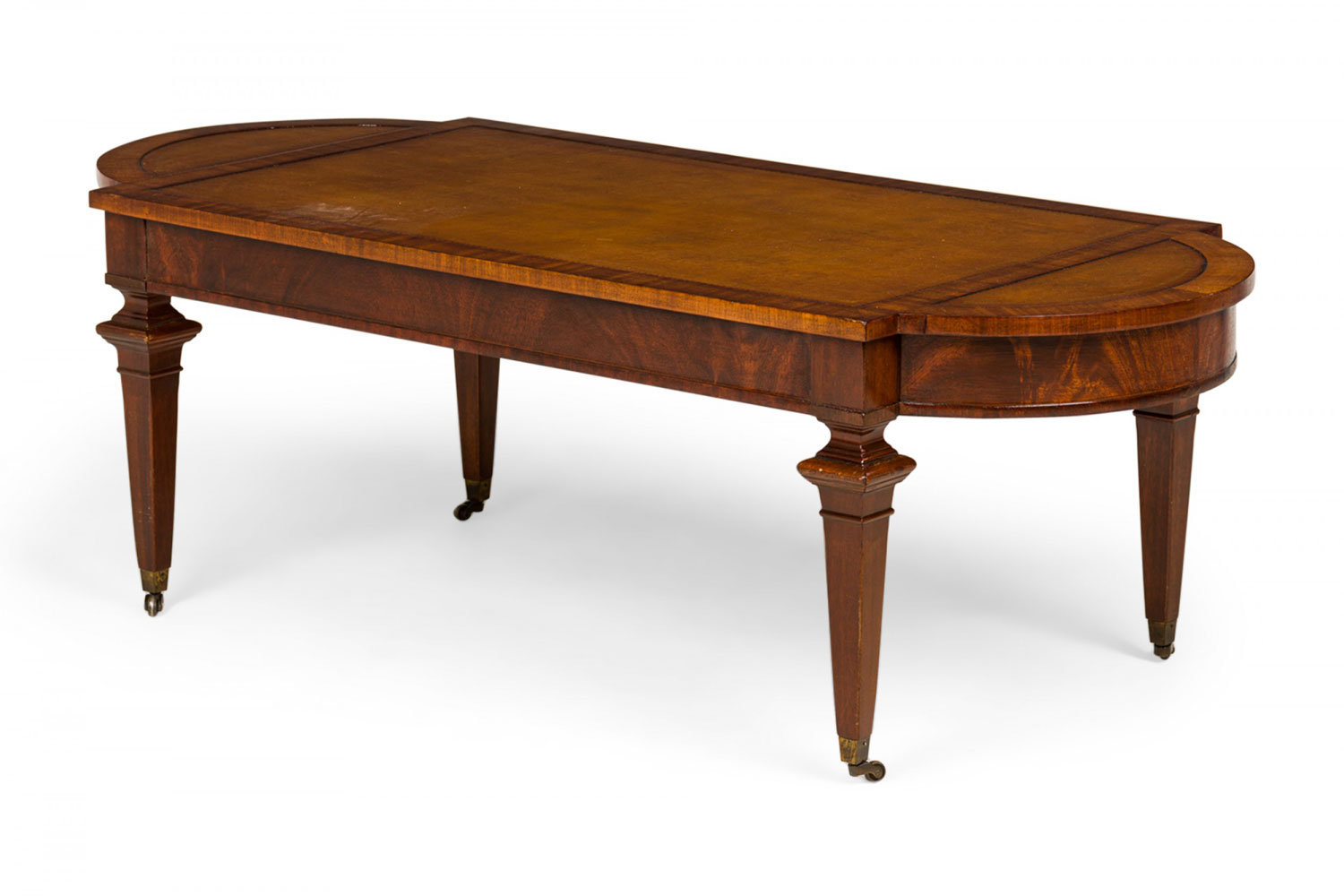 Jb van sciver english regency and leather top coffee table